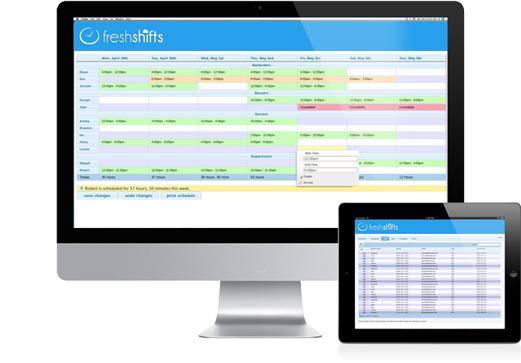 fresh shifts online employee shift scheduling software